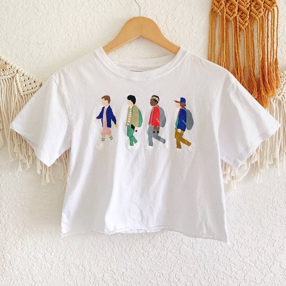 Stranger Things Graphic Cotton Crop Tee